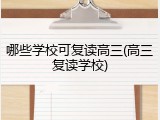哪些学校可复读高三(高三复读学校)