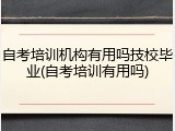 自考培训机构有用吗技校毕业(自考培训有用吗)