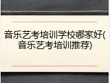 音乐艺考培训学校哪家好(音乐艺考培训推荐)