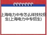上海电力中专怎么样技校招生(上海电力中专招生)