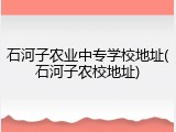 石河子农业中专学校地址(石河子农校地址)