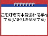 辽阳灯塔高中复读补习学校学费(辽阳灯塔高复学费)