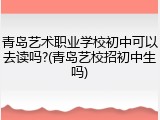 青岛艺术职业学校初中可以去读吗?(青岛艺校招初中生吗)