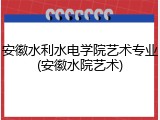 安徽水利水电学院艺术专业(安徽水院艺术)