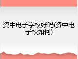 资中电子学校好吗(资中电子校如何)
