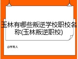 玉林有哪些叛逆学校职校名称(玉林叛逆职校)
