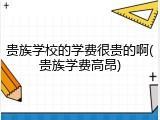 贵族学校的学费很贵的啊(贵族学费高昂)