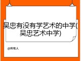 吴忠有没有学艺术的中学(吴忠艺术中学)