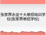 张家界永定十大单招培训学校(张家界单招学校)