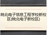 皖北电子信息工程学校新校区(皖北电子新校区)