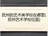 抚州的艺术类学校在哪里(抚州艺术学校位置)