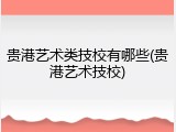 贵港艺术类技校有哪些(贵港艺术技校)