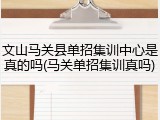文山马关县单招集训中心是真的吗(马关单招集训真吗)