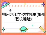 郴州艺术学校在哪里(郴州艺校地址)