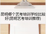 昆明哪个艺考培训学校比较好(昆明艺考培训推荐)