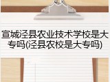 宣城泾县农业技术学校是大专吗(泾县农校是大专吗)
