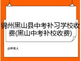 锦州黑山县中考补习学校收费(黑山中考补校收费)