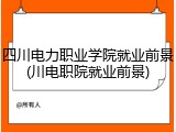 四川电力职业学院就业前景(川电职院就业前景)