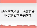 哈尔滨艺术类中学哪家好(哈尔滨艺术中学推荐)