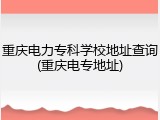 重庆电力专科学校地址查询(重庆电专地址)