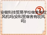 安徽科技贸易学校宿舍有吹风机吗(安科贸宿舍有吹风吗)