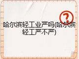 哈尔滨轻工业严吗(哈尔滨轻工严不严)