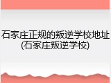 石家庄正规的叛逆学校地址(石家庄叛逆学校)