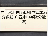 广西水利电力职业学院录取分数线(广西水电学院分数线)