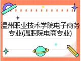 温州职业技术学院电子商务专业(温职院电商专业)