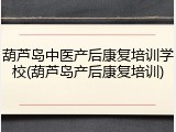 葫芦岛中医产后康复培训学校(葫芦岛产后康复培训)