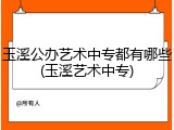 玉溪公办艺术中专都有哪些(玉溪艺术中专)