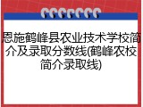 恩施鹤峰县农业技术学校简介及录取分数线(鹤峰农校简介录取线)