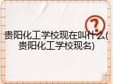 贵阳化工学校现在叫什么(贵阳化工学校现名)