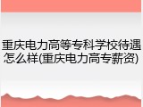 重庆电力高等专科学校待遇怎么样(重庆电力高专薪资)