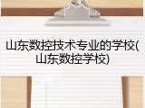 山东数控技术专业的学校(山东数控学校)