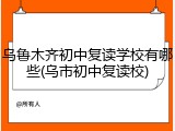 乌鲁木齐初中复读学校有哪些(乌市初中复读校)
