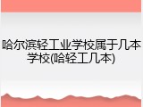 哈尔滨轻工业学校属于几本学校(哈轻工几本)