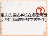 重庆的贵族学校在哪里啊最近招生(重庆贵族学校招生)