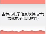 吉林市电子信息软件技术(吉林电子信息软件)