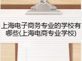 上海电子商务专业的学校有哪些(上海电商专业学校)