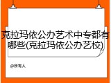 克拉玛依公办艺术中专都有哪些(克拉玛依公办艺校)