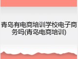 青岛有电商培训学校电子商务吗(青岛电商培训)