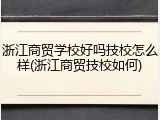 浙江商贸学校好吗技校怎么样(浙江商贸技校如何)