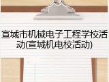 宣城市机械电子工程学校活动(宣城机电校活动)