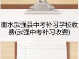 衡水武强县中考补习学校收费(武强中考补习收费)