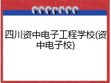 四川资中电子工程学校(资中电子校)