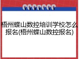 梧州蝶山数控培训学校怎么报名(梧州蝶山数控报名)