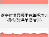 遂宁射洪县哪里有单招培训机构(射洪单招培训)