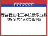 茂名石油化工学校录取分数线(茂名石化录取线)