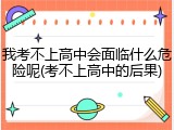 我考不上高中会面临什么危险呢(考不上高中的后果)